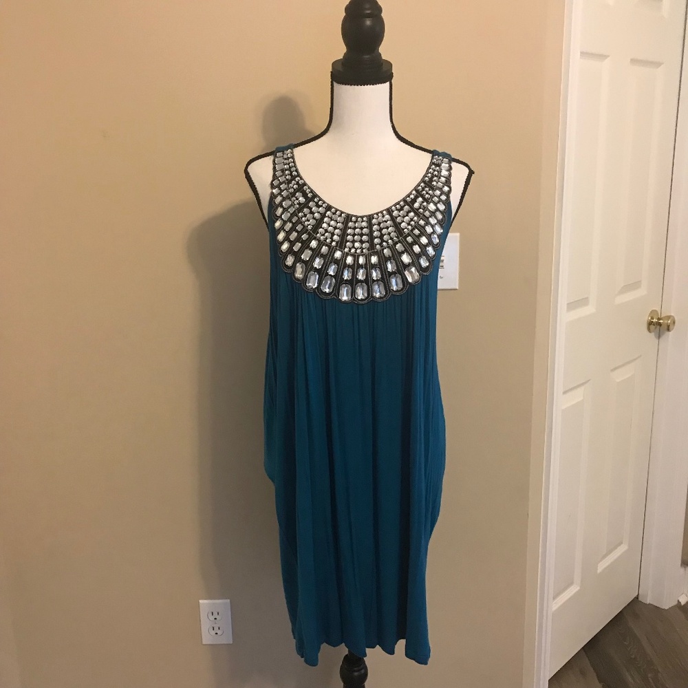 Newport News Jewel Neck Dress